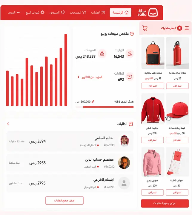 Op maat gemaakt Salla online store-ontwerp afgestemd op jouw merk